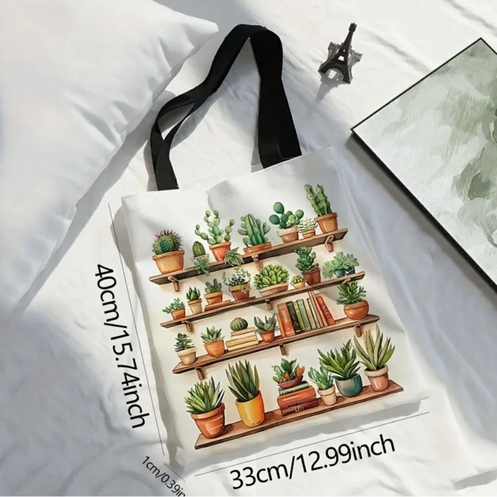 Succulent Houseplant Tote Bag - Picture 3 of 4